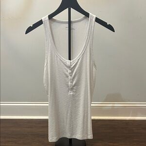 Aerie Cream Button-Front Tank Top